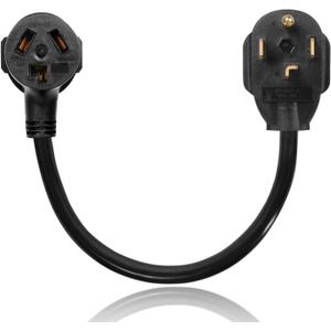 3 Prong to 4 Prong Dryer Adapter Cord, 1.5FT NEMA 10-30P to 14-30R Dryer Power Adapter Dryer Only, No Voltage Conversion, for Old Homes to New Dryers