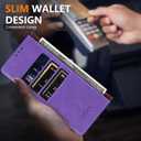 ZZXX for Samsung Galaxy S26 Ultra Wallet Case with [RFID Blocking] Card Slot Stand Strong Magnetic PU Leather Flip Fold Protective Phone Case for Samsung Galaxy S26 Ultra Case Wallet(Purple-6.8 inch)