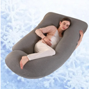 ALLOPERA Pregnancy Pillow, Full Body Maternity Pillow 57 inch, with Removable Washable Cover - Sleep Support for Legs, Back, Neck, Shoulder, HIPS, Belly for Pregnent Women (Cooling Cover)