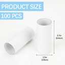 100 pack toilet paper rolls for crafts Round Thick cardboard tubes empty paper towel rolls for crafts Arts 3.7inch x 1.55inch (White-100pc)