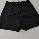 GOBLES Women's Summer Casual High Waist Zipper Closure Shorts with Pockets (Medium, Black)
