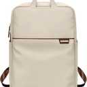 Slim Laptop Backpack for Women, Lightweight Business Backpack for Women Computer Bag Purse for Commuting, Fit 17.3 Inch, Apricot