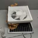 Solar Powered Exhaust fan, 20W Solar Panel + 8" Ventilation Vent Fan for Outside Greenhouse, Chicken Coop, Shed, Pet House