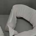 Vekkia King Bed Wedge Pillow for Headboard  High-Density Foam Fills Gaps (0-5.5") Between Mattress and Headboard, Wedge Pillow with Pockets for Phone & Remotes, Washable Cover (White) (King(76''x8"x6"-Medium))