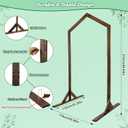 Wood Wedding Arch -7.05FT Wooden Wedding Arches for Ceremony, Wood Arbor Backdrop Stand for Proposal Wedding Party Scene, Birthday Party, Bridal Shower, Garden, Outdoor, Rustic Decorations