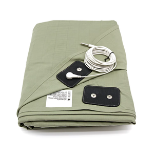 Grounding Flat Sheet for Earthing - with AU Plug, Olympic-Queen Size, 5% Silver 95% Cotton EMP Protection Improve Sleep Natural Wellness Green 180×230CM