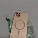 Ankofave Magnetic Case for iPhone 14 Plus Case for Women, Shockproof Matte Luxury Soft Metallic Luster Design with Camera Lens Protector, Compatible with Magsafe for iPhone 14 Plus 6.7"-Champagne Gold