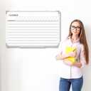 Lincia Aluminum Frame Dry Erase Board with Lines, Double Sided Wall-Mounted Whiteboard for Scheduling, to Do Lists & Weekly Planning, Reusable Calendar for Home & Work(Make Ready Board,36"x24")