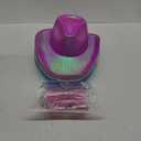 24 Pcs Cowboy Hats Holographic Space Cowgirl Hat with Heart Sunglasses Fun Party Hats Goggles for Women Party (Multicolor)