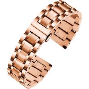 Metal Watch Band  Quick Release Watch Bands for Men Women - Stainless Steel Smart Watch Strap Bracelet Replacement Polished - 12mm ... 20mm 22mm 24mm (Rosegold)