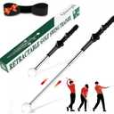 Retractable Golf Swing Trainer  Golf Grip Trainer with Arm Band for Right-Handed Golfers, Grip Correction & Swing Click Feedback Training Aid, Indoor & Outdoor Practice, Golf Gifts for Men (black)