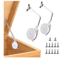 2 Pack | Toys Box Hinges Soft Close - HBL’ Lid Support Chest Hinges for Wooden Toy Box, Cedar, Storage Trunk & Benches, Made of Zinc Alloy, Safety & Heavy Duty.