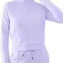 DITOK Track Suits for Women Set 2 Piece Spring Lounge Outfits Zip Up Sweatshirt & Sweatpants with Pocket Jogger Sweatsuits (Purple, L)
