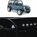 WLJH Bright White Instrument Panel Gauge Cluster Speedometer Tachometer Indicator Bulb Full Led Light Kits Package Replacement For Jeep Wrangler 1992-1995