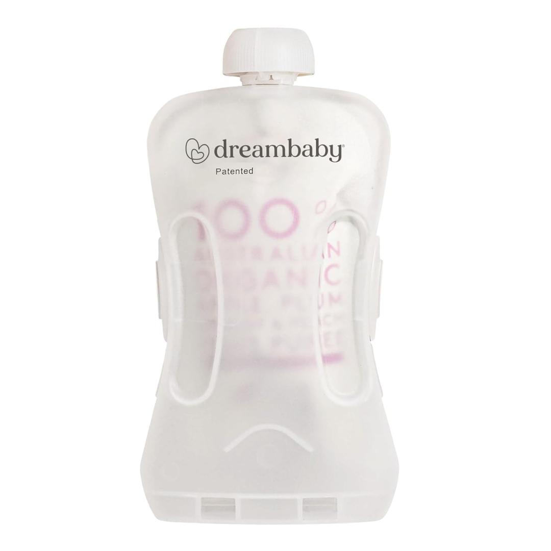 Dreambaby Pouch Pal Self-Feeding Baby Food Pouch Holder - No Squeeze, No Spill, No Mess Reusable Container for Baby Led Weaning