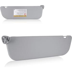 Left Driver Side Sun Visor Fit for Ford E150 E250 E350 Van 2009 2010 2011 2012 2013 2014, Without Light Replace for 9C2Z-1504105-FA Gray
