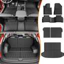 powoq Fuel Floor Mats Compatible with 2023-2026 Kia Sportage Trunk Mat TPE Floor Liner Cargo Mat Cargo Liner Replacement for 2023-2026 Kia Sportage Accessories (Trunk Mat+Backrest Mat+Floor Mat)