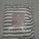 ROSE&RISY Green Queen Duvet Cover Set, 3 Pieces Soft Bedding Queen Set, Breathable and Cooling,Includes 1 Duvet Cover, 2 Pillow Cases(Green Stripe, Queen)