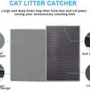 Pieviev Cat Litter Mat Double Layer Waterproof Urine Proof Trapping Mat 1 Pack (Gray, 24x15 Inch (Pack of 1))