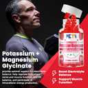 2 x Potassium Magnesium Gummies - High Absorption Magnesium Glycinate & Potassium Citrate Plus Omega 3, B6, D3, K2 & Calcium - Chewable Gummy for Leg Cramps, Immunity & Energy Strawberry 120 Gummies