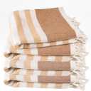 Cotton Turkish Beach Towel with Towels Oversized 36"x72" Pool Absorbent Extra Large Quick Dry Sand Travel Towel (Biscotti Luxe, 4 Pack)