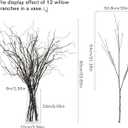 12 Pcs Artificial Curly Willow Branches Plants Decorative Brown Twig Stems Spray Tall for Vase DIY Crafts Wedding Floral Arrangement Home Decor Indoor