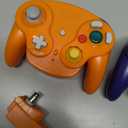 Inventii Game Cube Controller,NGC 2.4G Wireless Classic Controller for Wii Game Cube, With Receiver Adapter (Blue and Orange)