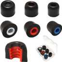 Memory Foam Ear Tips Universal for 4.0-5.5mm Nozzle - 3 Pairs Replacement Earbuds Tips with Case, Noise Isolating & Comfortable Seal