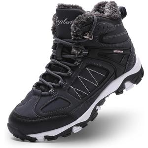 Littleplum Snow Boots for Women-Warm Fur Line Anti Slip Womens Winter Boots-Fashion Ankle Booties Sneakers for Outdoor Hiking (6, Dark Blue)