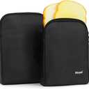 Moyad Reusable Sandwich Bags 2 Pack, Insulated Snack Bag for Lunch Bag, BPA Free Lunch Pouch for Men Women for Picnic, Travel, Office (Black)