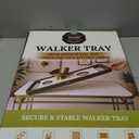 Walker Tray for Folding Walker with Cup Holders, Non-Slip Mat & Bag - Adjustable Universal Plastic Food Table for Seniors - Detachable Guardian Accessories - Removable Walker Trays for rolling walker