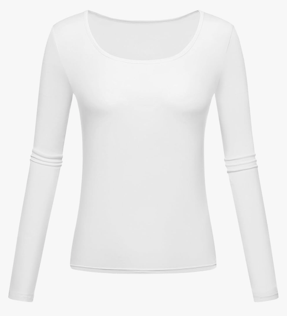Long Sleeve Shirts for Girls Scoop Neck Baselayer Casual Tops XL