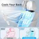 Car Seat Fan with Seatback Cooling Airflow for Driver & Back Seat Passengers, 3-speed Quiet USB Backseat Fan for Baby Rear Facing, Headrest Carseat Fan for Infant, Kids & Dogs