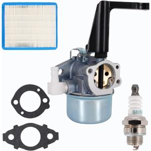 696065 697422 Carburetor Compatible with B & S 110402 110412 215369 5HP 5.5HP 6HP 6.5HP 7HP Tiller Engine Carb with Mounting Gaskets Kit and 491588S Flat Air Filter Cartridge