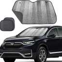 Big Ant Windshield Sun Shade,Car Window Sunshade as Bonus,Best Car Sun Shade Folded Front Window Shade Sun Visor Shield Shade Keeps Vehicle Cool-Black(55" x 27.5")