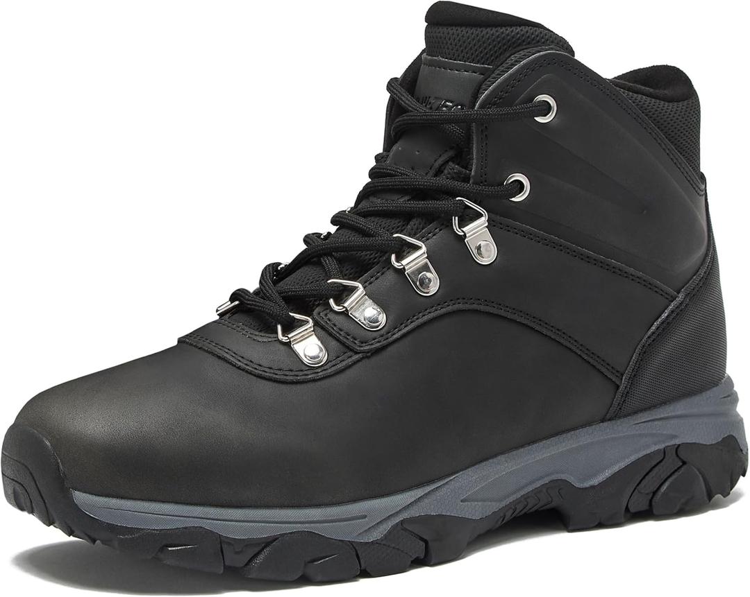 HI-TEC Aspen Mid Waterproof Men's Hiking Boots - Black or Brown, Medium or Wide Lightweight Outdoor Trekking Shoes (11)