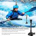 NEEWER Flexible Helmet Mount with Extension Pole Compatible with Insta 360 GoPro DJI, Adhesive Action Camera Holder Base Adapter for POV Video Recording Live Streaming, for 1/4" Accessories, AC060
