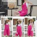 Womens Romper Shorts for Summer Casual Loose Sleeveless Spaghetti Strap Overalls Jumpsuit with Pockets 2026 Outfits (Pink, L)