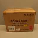 Portable Metal Tool Box, 3 Drawer Steel Tool Box with Top Storage Tray and carrying Handle, Multi-Function Tool Storage with Anti-slip Liner for Garage, Home, or Workbench (Black)