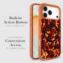 Magnetic for iPhone 17 Pro Case Abalone Shell, Tortoise Orange | Cute Sparkle Mother of Pearl Design, Compatible with MagSafe, Shockproof Protective Phone Cover