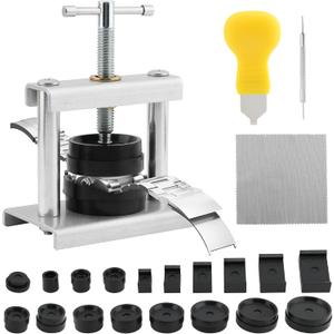 21-Piece Watch Press Tool Set  Watch Repair, Open/Close Backs, Fits 16-50mm Round Dials | Easy to Use for Battery Replacement & Back Closing  for DIY & Pros