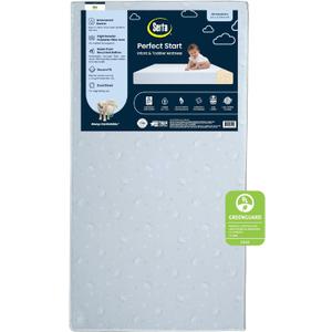 Serta Perfect Start Dual Sided Baby Crib Mattress & Toddler Mattress - Waterproof - 6" Premium Sustainably Sourced Fiber Core - GREENGUARD Gold - Made in USA