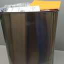 Ninestars 13 Gallon Automatic Trash Can, 50L Touchless Motion Sensor Garbage Can with Odor-Sealing Lid, Rectangular Stainless Steel, Black Trim