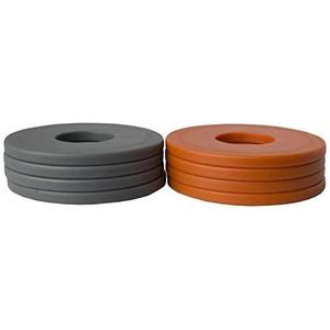 Premium Washer Toss Replacement Set - Durable Washer Replacements for Yard & Tailgate Games (Orange/Gray)
