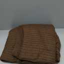Dark Brown Throw Blanket, Garter Knit, 50" x 60", Chocolate Brown