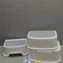 Toddler Step Stool,2 Step Stools for Kids with Anti-Slip Surface and Rubber Bottom, Kids Step Stool Poop Stool for Toilet Potty Training, Bathroom, Kitchen(Include 2 Ducks) (Gray)