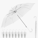 Clear Wedding Umbrellas Bulk, High-Visibility Transparent Rain Umbrella, Firm and Durable, Easy Operation, Large Clear Umbrella for Wedding Bride Groom Photography Golf Outdoor