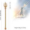 82.7" Stainless Steel Sea King Poseidon Trident Real Metal Neptune Tridentweapon,Mermaid Sword, Cosplay Props