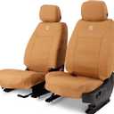 Covercraft Carhartt SeatSaver Custom Seat Covers for 2009-2014 Ford F-150 & 2011-2016 F-250/F-350 (1st Row Bucket Seats, Duck Weave Brown)