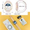 Smart Watch with Earbuds for Women&Wife Gift, 1.53 HD Display, Bluetooth Call, Music Control,Fitness Tracker, Step,Calories,Sleep Monitor,Heart Rate Monitor,Health Tracking,Android & iOS